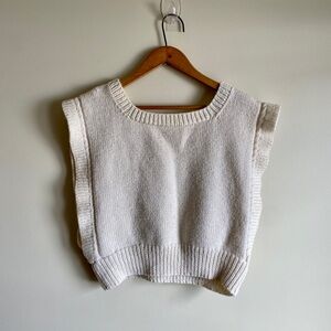 Vintage Knit Sweater Vest Wide Sides